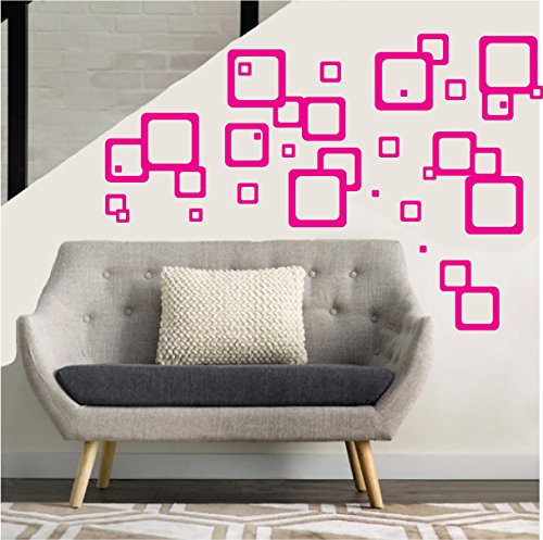 Retro Mod Squares Wall Decals