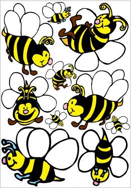 Bee Wall Decals Stickers/Bee Children's Nursery Wall Decor