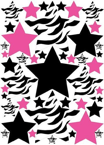 Zebra Print Star Wall Stickers/Decals/Wall Decor