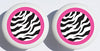 Pink and Black Zebra Print Drawer Pulls/Polka Dot Ceramic Cabinet Knobs/Safari Nursery Room Decor (Set of Two)
