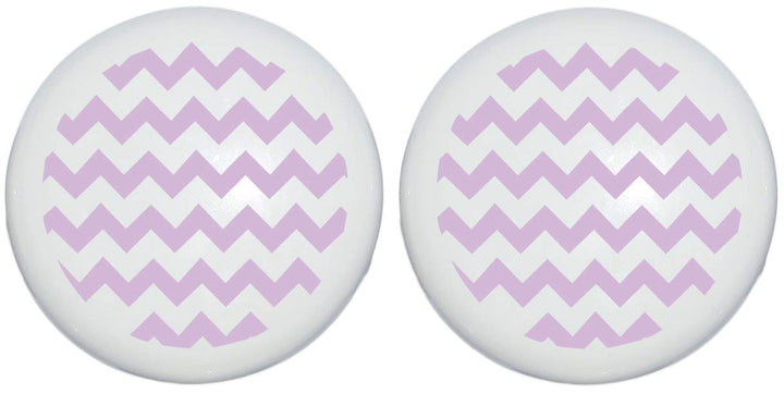 Purple Lavender Chevron Print Drawer Pulls