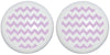 Purple Lavender Chevron Print Drawer Knobs/Ceramic Cabinet Pulls Chevrons Nursery Decor for Baby Girls (Set of Two)