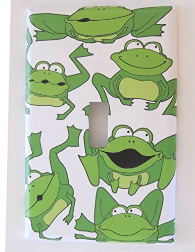 Green Frog Light Switch Cover Stickers