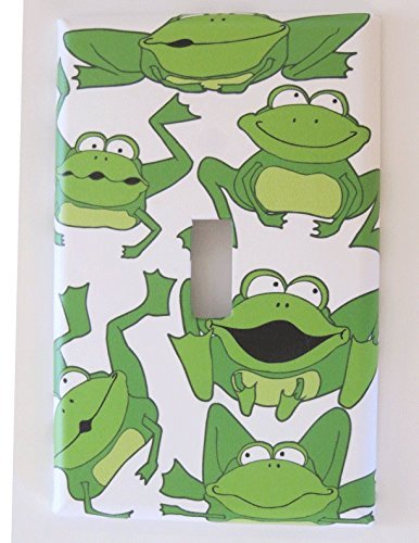 Green Frog Light Switch Plate Covers / Single Toggle