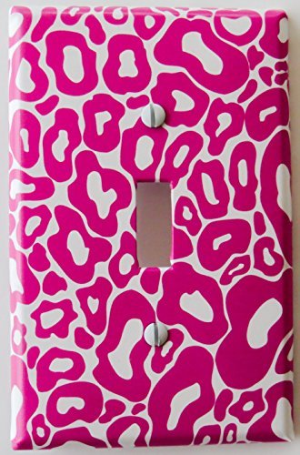 All Hot Pink Leopard Print Light Switch Plate Cover