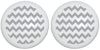Dark Charcoal Grey Chevron Print Drawer Knobs/Ceramic Cabinet Pulls Gray Chevrons Nursery Decor (Set of Two)