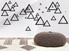 Retro Mod Triangle Wall Decals, Modern Geometric Triangles Wall Decor Stickers