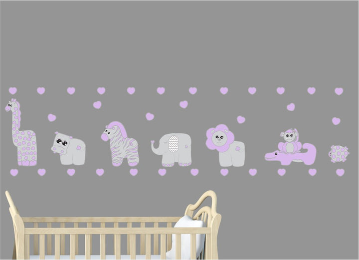 Baby Safari Animals Wall Decals