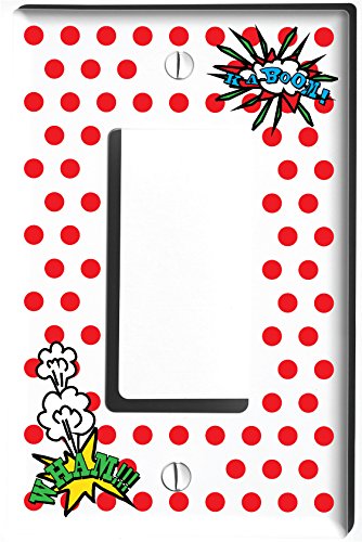 Comic Book Action Words Switch Plates and Outlet Covers