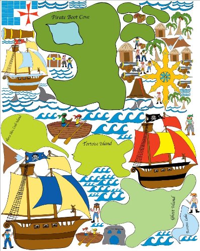 Giant Pirate Wall Mural Adventure Map Decals