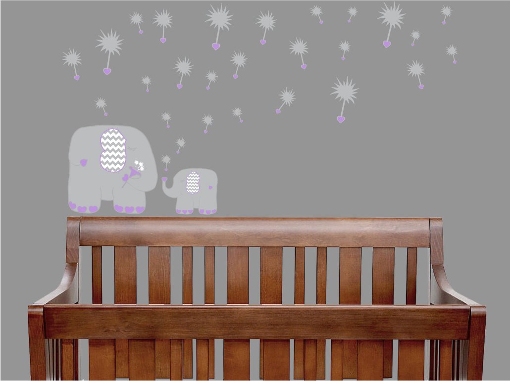Dandelions and Elephant Wall Decals