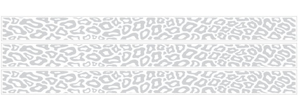 Grey Leopard Print Border in White and Grey Leopard Print Wall Decals/Stickers