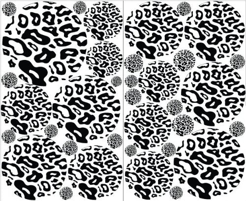 Black Leopard Print Dot Wall Decals Stickers Mini