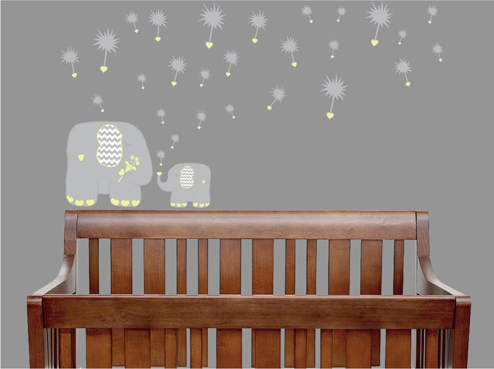 Dandelions and Elephant Wall Decals