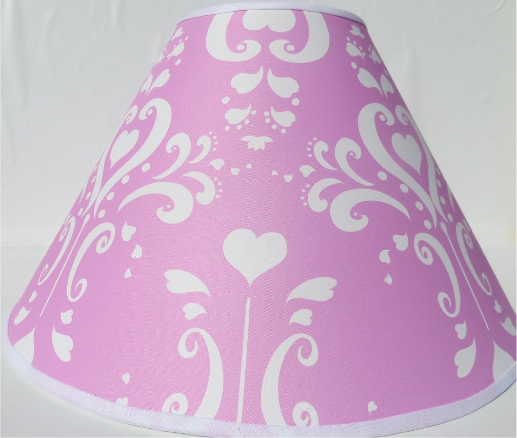 Pink Damask Lamp Shade / Childrens Lampshade Nursery Decor
