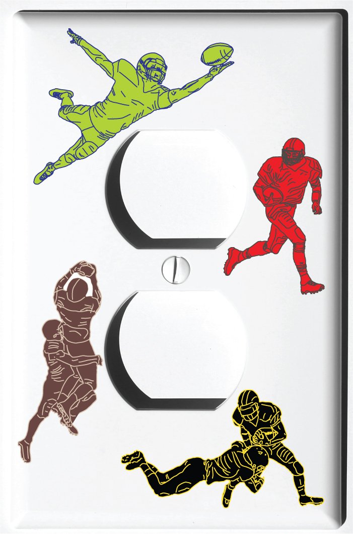 Football Light Switch Cover Stickers and Outlet Covers