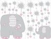 Dandelions and Elephant Wall Decals/Elephant Wall Decor