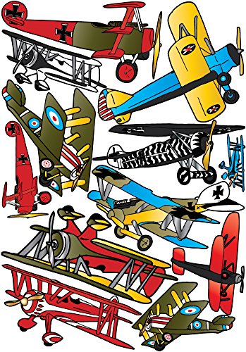 Vintage Airplane Wall Stickers- Decals- Air Plane Wall Decor