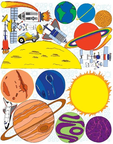 Space Solar System Mural Wall Decal