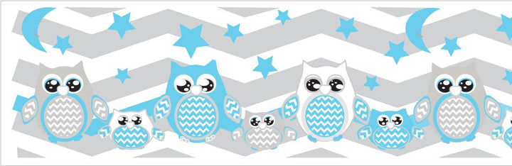 Owl Chevron Border Wall Decals