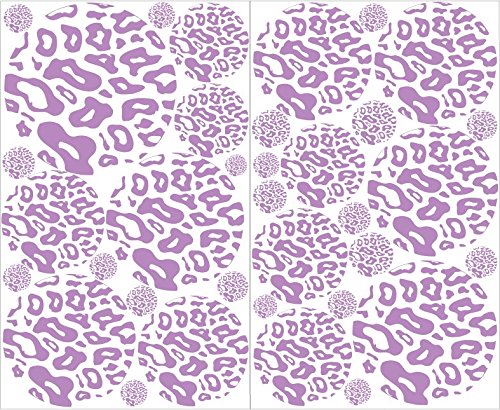 All Purple Leopard Print Dot Wall Decals Stickers Mini