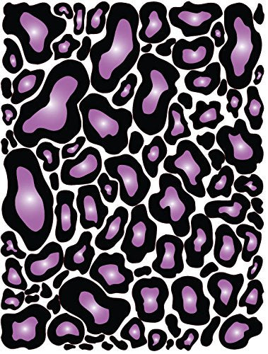 Purple Leopard Print Wall Stickers / Purple Radial Wall Decals Cut Outs