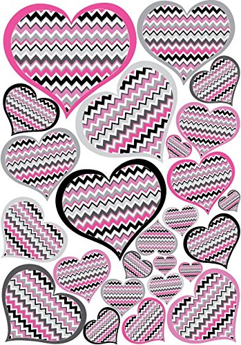 Chevron Heart Wall Decals