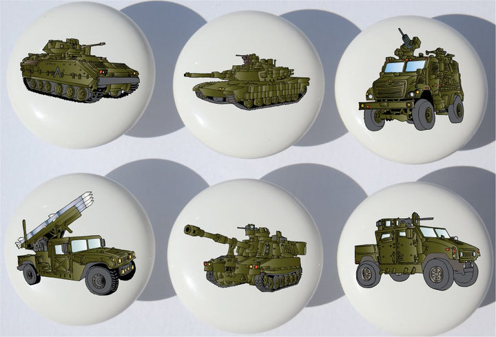 Armored Trucks and Tanks Drawer Pulls