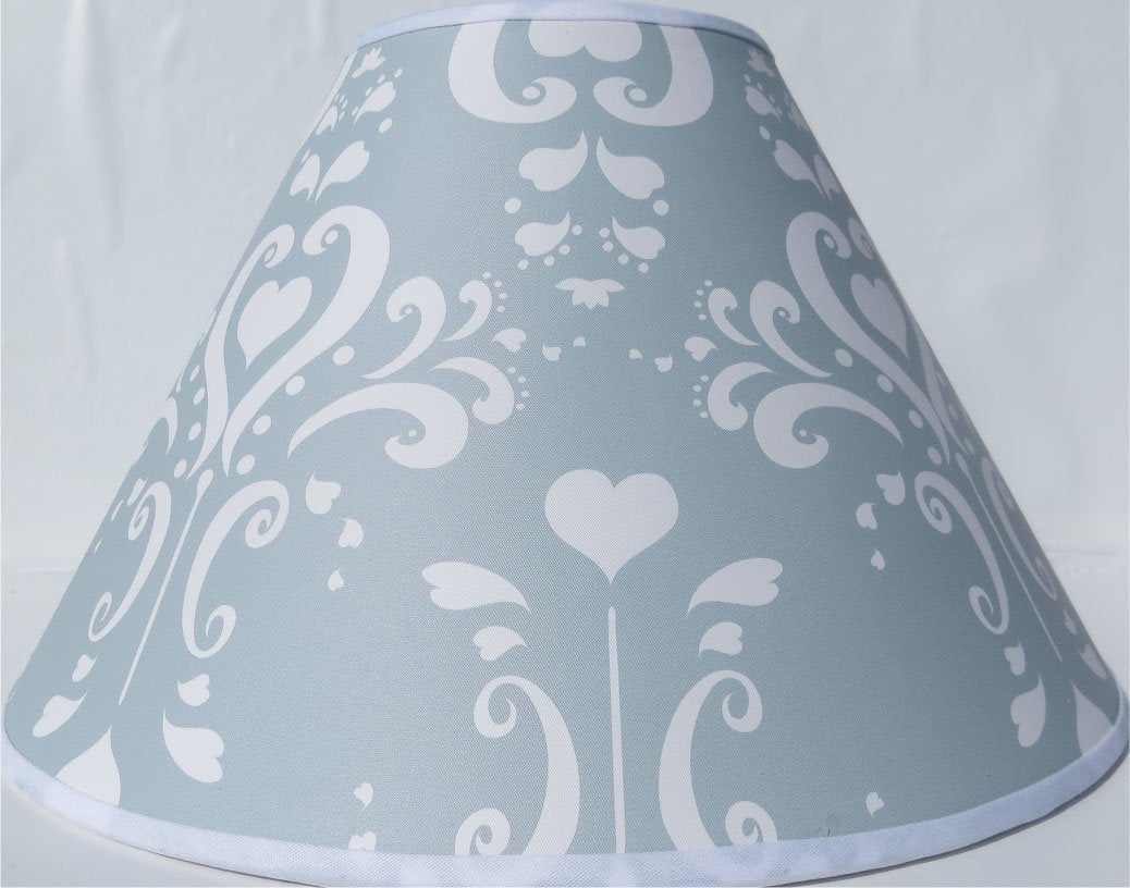 Grey Damask Lamp Shade / Childrens Lampshade Nursery Decor