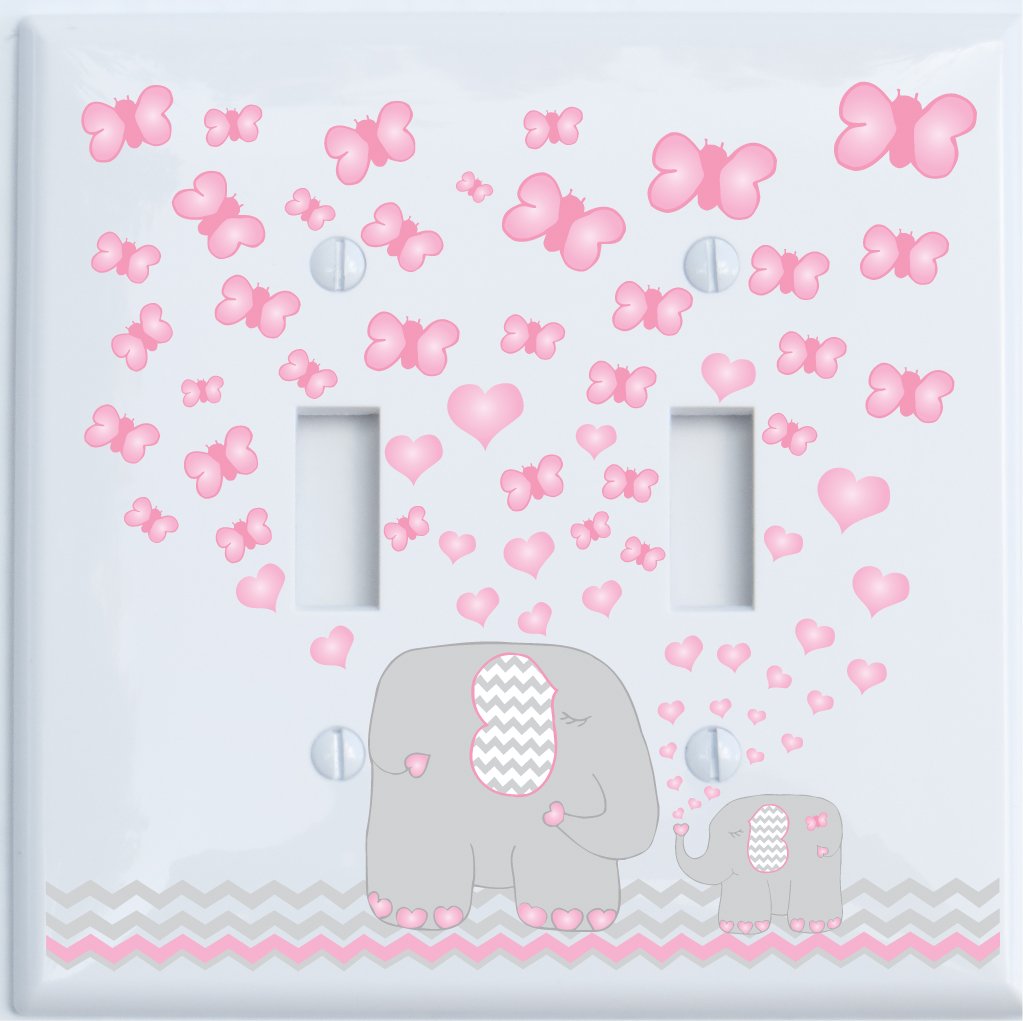 Pink Elephant Light Switch Cover Plates