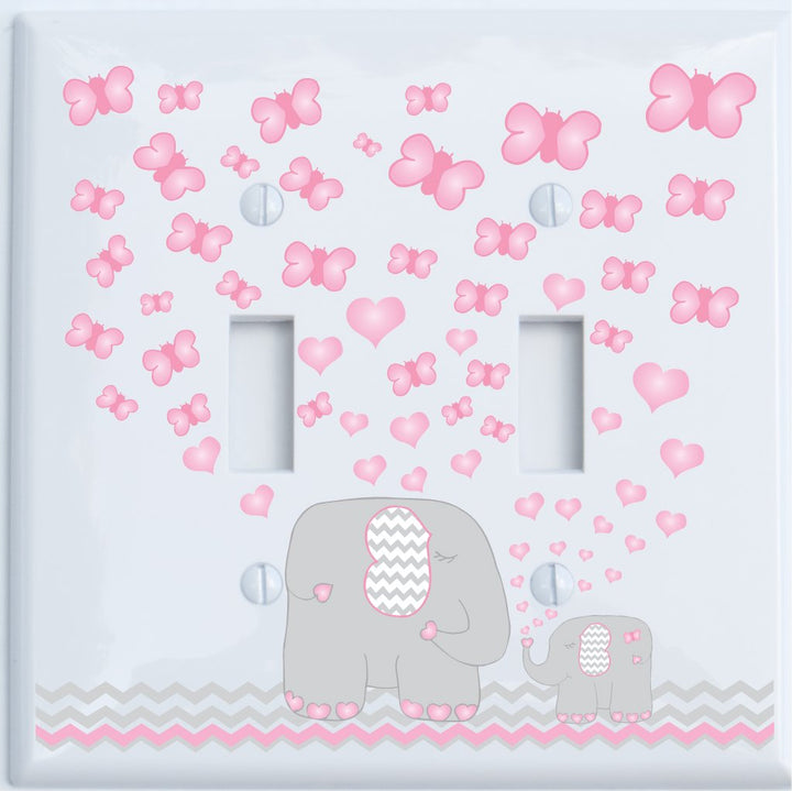 Pink Elephant Light Switch Cover Plates