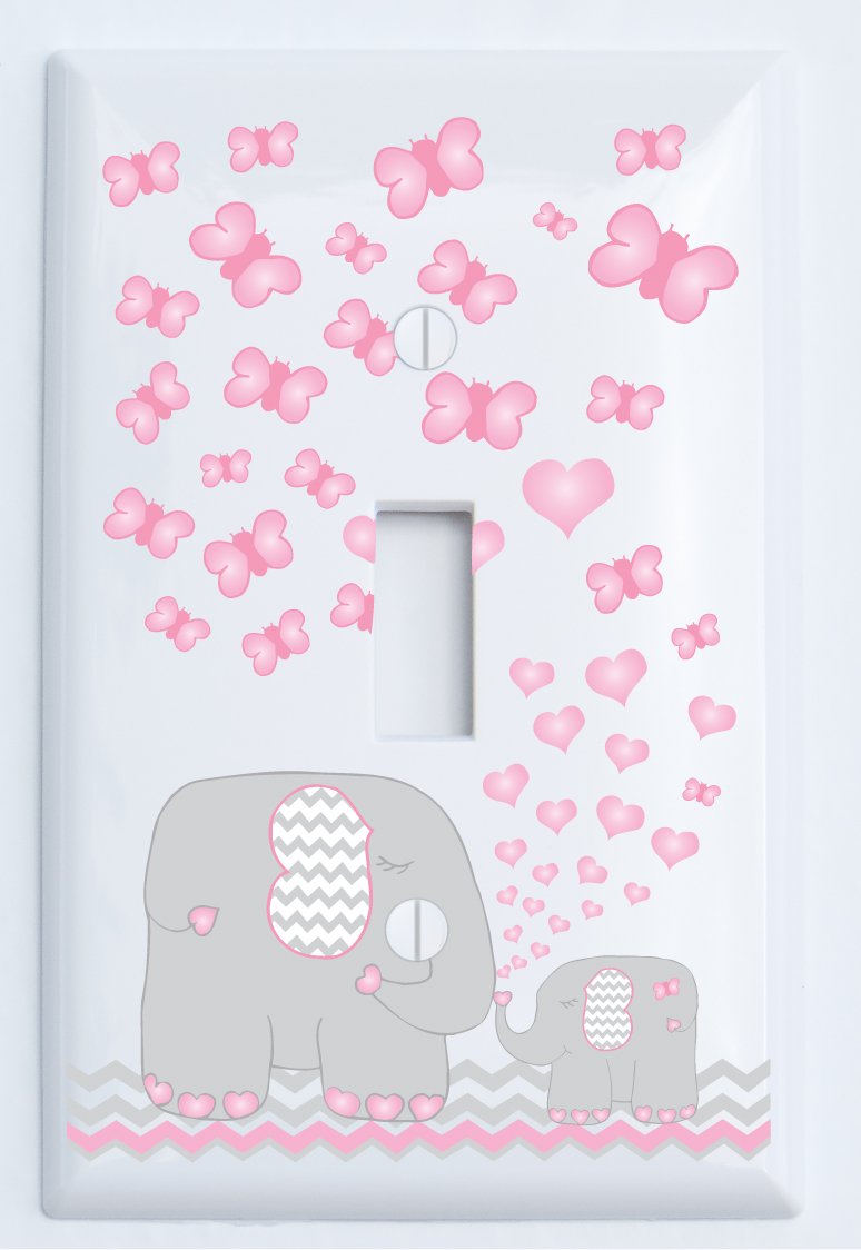 Pink Elephant Light Switch Cover Plates