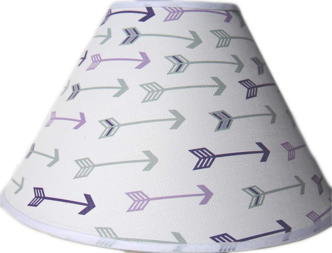 Purple and Grey Arrow Lamp Shade, Woodland Forest Western Themed Children's Nursery Decor