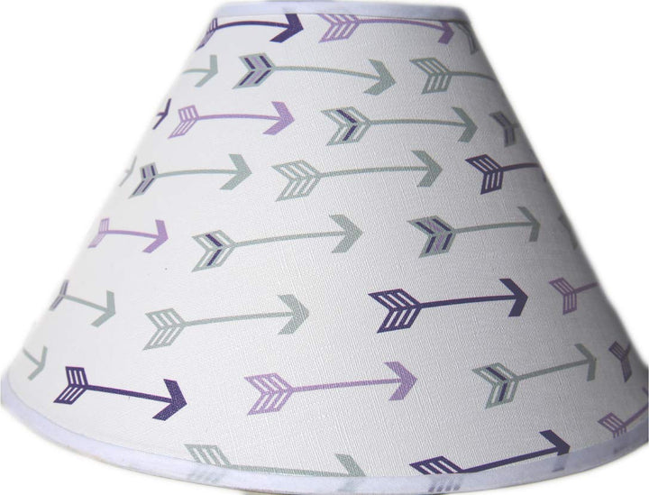 Purple and Grey Arrow Lamp Shade, Woodland Forest Western Themed Children's Nursery Decor