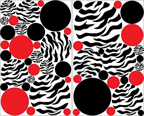 Zebra Print Wall Decals Polka Dot