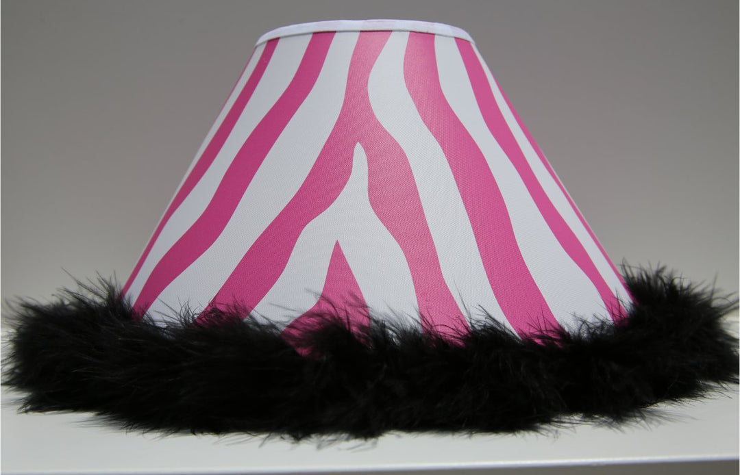 Pink Zebra Print Lamp Shade / Zebra Print Nusery Room Decor