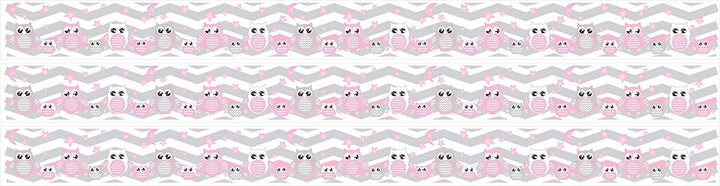 Owl Chevron Border Wall Decals