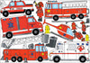 Fire Truck Firefighter Wall Sticker Decals/Fire Truck Wall Decor