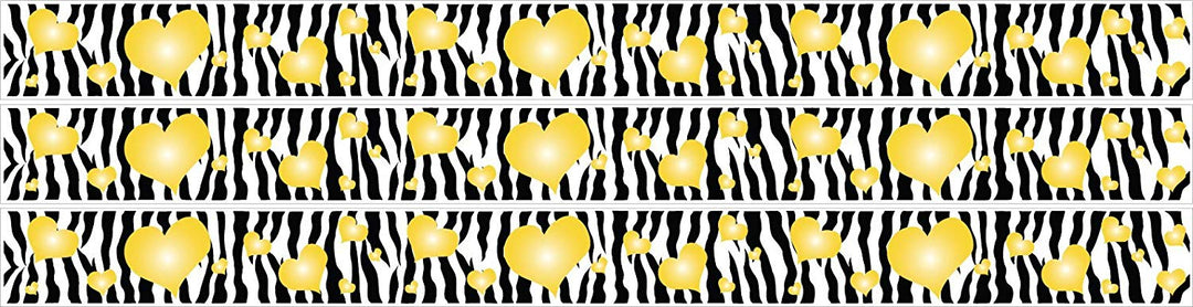 Zebra Print Heart Wall Decals