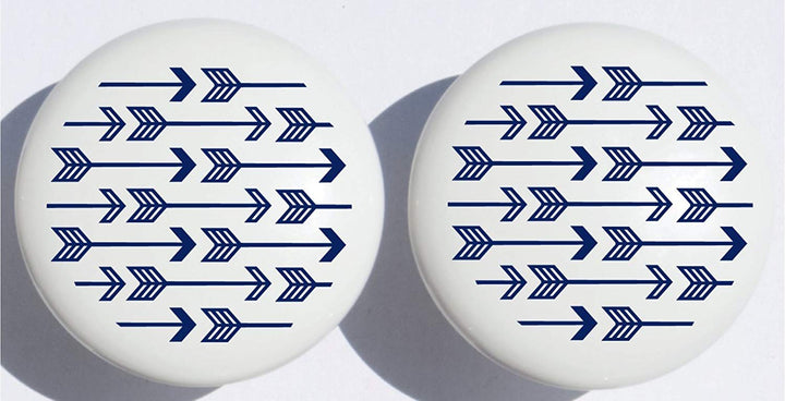 Arrow Print Blue Drawer Pulls