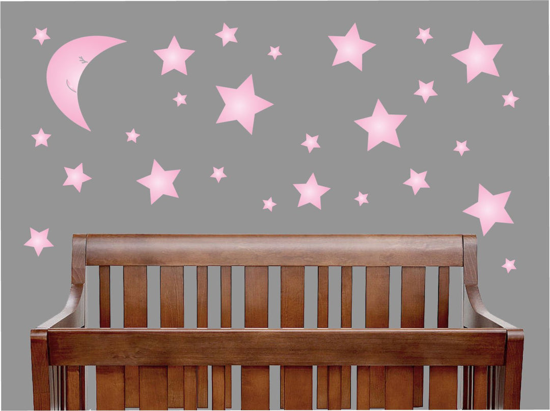 Moon and Star Wall Decals