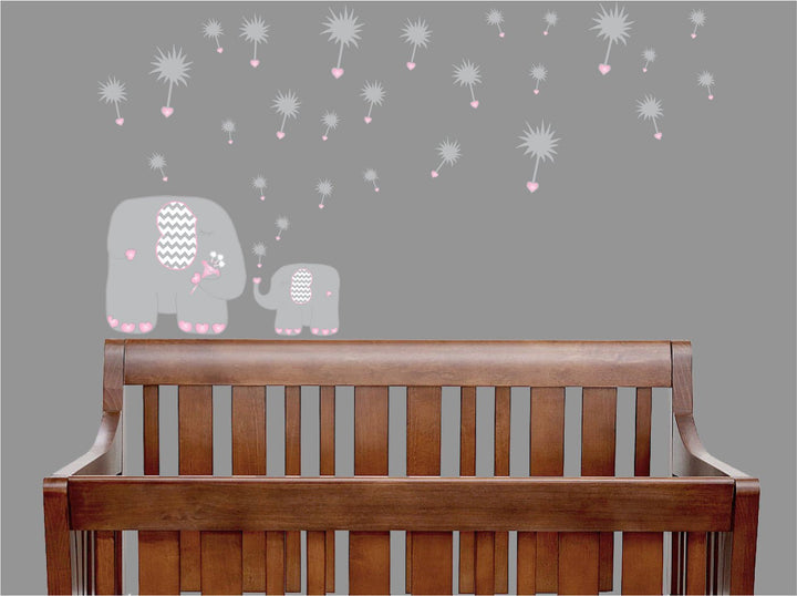 Dandelions and Elephant Wall Decals