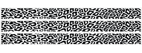 Leopard Print Black and White Border Wall Decals/Stickers
