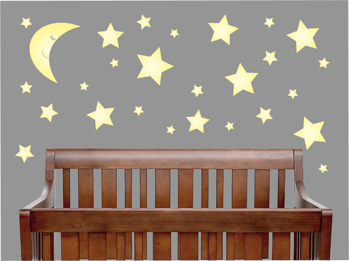 Moon and Star Wall Decals