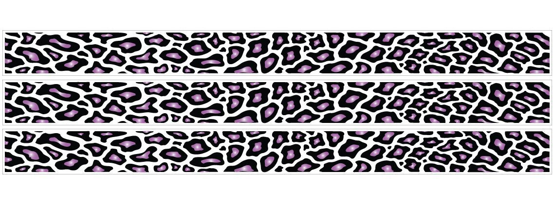 Purple Black and White Leopard Print Wall Borders/Wall Decals/Stickers
