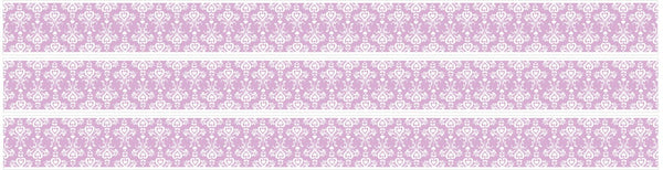 Purple and White Damask Border Wall Decals / Purple Border Wall Decor