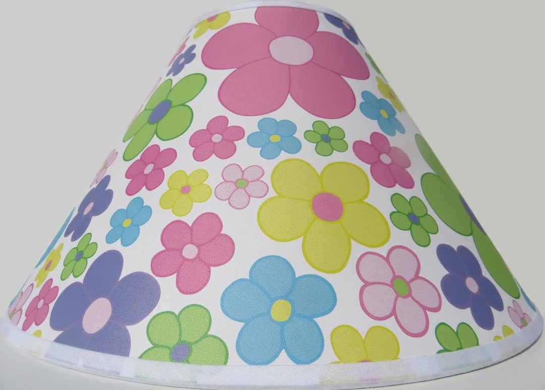 Pastel Daisy Flower Lamp Shade Pastel Floral Lampshade Girls Nursery Decor