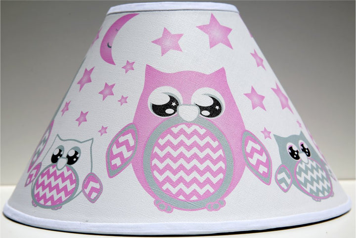 Pink Owl Lamp Shade | Girls Owl Nursery Decor