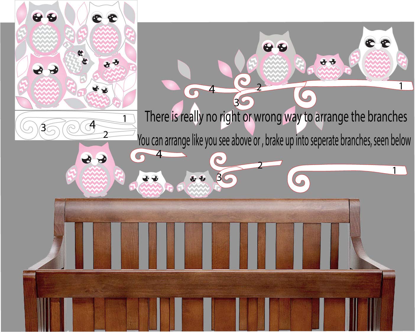 Owl Wall Decals/Owl Stickers/Owl Nursery Wall Decor
