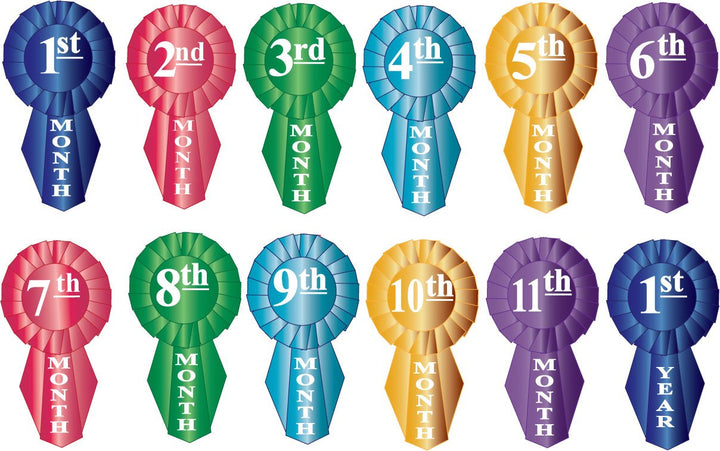Award Ribbon Baby Monthly Milestone Decals